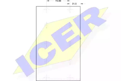 Комплект тормозных башмаков, барабанные тормоза ICER 21 7409 00